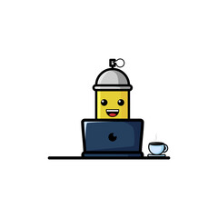 Spray Cartoon Vector Illustration Design. With Outline, Cute, And Simple Style.