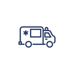 Ambulance icon in vector. Logotype