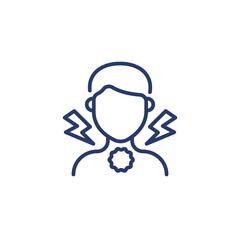 Asthma attack icon in vector. Logotype