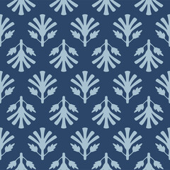 Japanese Flower Motif Vector Seamless Pattern