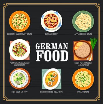 German food and Germany cuisine dishes menu meals