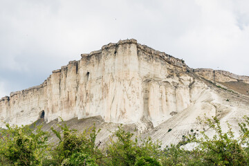 Landmark of Crimea, rocky mountain White Rock or Ak-Kaya