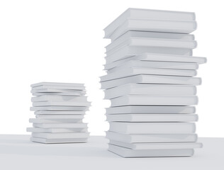 template empty book white background , 3d rendering