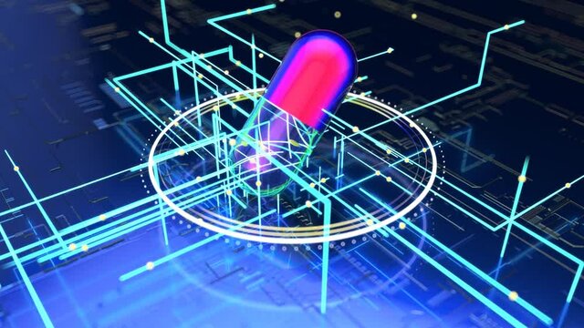 3D concept of a futuristic pill