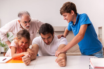 Three generations at home during pandemic