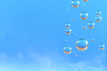 Shiny blue bubbles