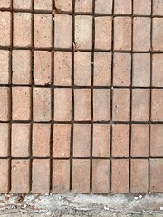 Naklejka premium art of architecture with exterior rough block cement wall design for cafe or restaurant with loft style