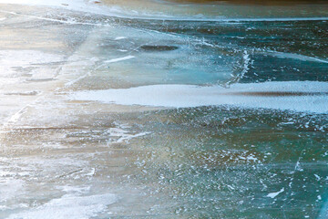 Ice on the river, early spring