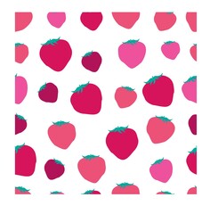 seamless pattern with strawberries. berry pattern. stock vector illustration.
