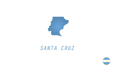 Obraz premium Santa Cruz map Argentina province region vector illustration