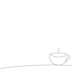Cup of coffee drawing, vector illustrtion