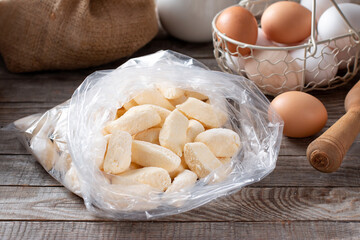 Frozen lazy dumplings, cottage cheese 