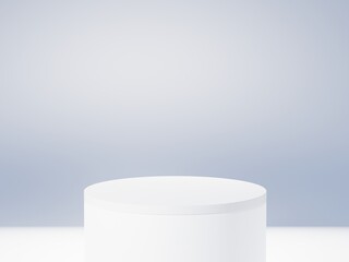 The podium is realistic. 3d rendering.