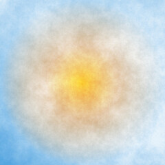 Gradient color blue and yellow paper. Sky and cloud background.