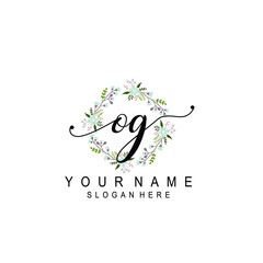 OG beautiful Initial handwriting logo template