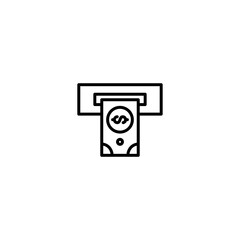 ATM icon vector for web, computer and mobile app