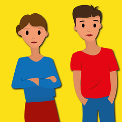 man and woman vector