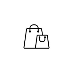 Shopping bag icon vector for web, computer and mobile app