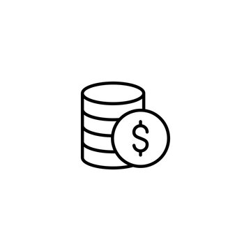 Coin Money icon vector for web, computer and mobile app