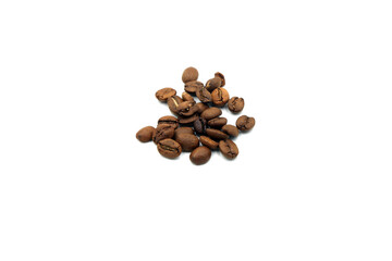 Coffee beans on white background