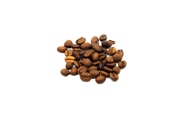 Coffee beans on white background