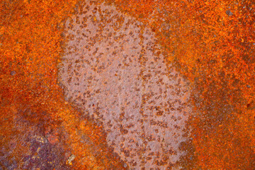 View of an old rusty piece of metal. Background.