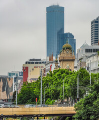 View of the houses along Flinders Street.