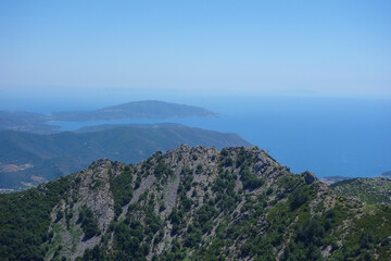 Aerial view from Monte Capanne mountain