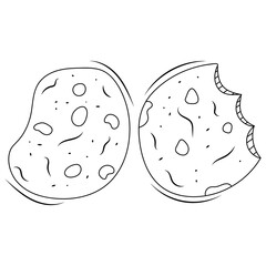 outline cookies with chocolate chips