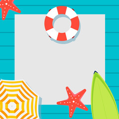 Summer Holiday Banner. Vector illustration