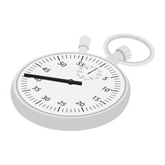 Stopwatch vector icon isometric view.