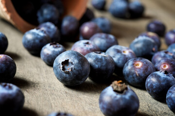 Blueberries close up