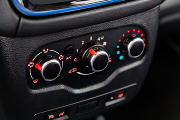 Fototapeta premium Air-condition controls in interior of a car