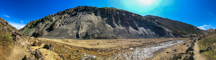 Mountains of the Landmannalaugar, Iceland panoramic view