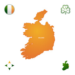 simple outline map of ireland