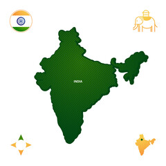 simple outline map of india