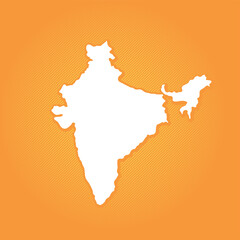 simple outline map of india