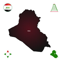 simple outline map of iraq