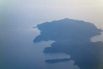 Aerial view of Elba island