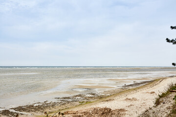 sandy beach and beautiful view of the ocean