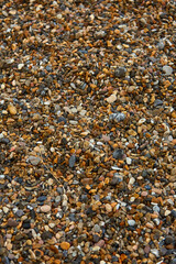 small multicolored rock on the beach