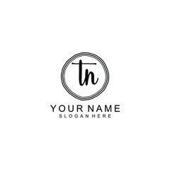 TN beautiful Initial handwriting logo template