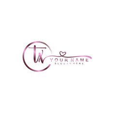 TX beautiful Initial handwriting logo template