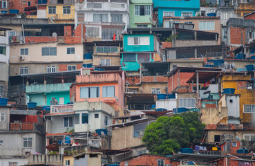 Fototapeta na wymiar favelas of Rosinha in Rio de Janeiro.