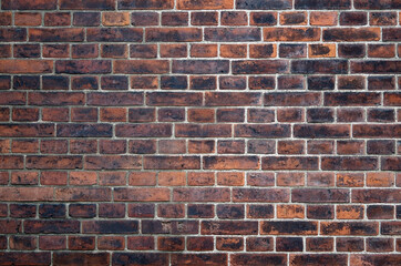 Old dark brick wall texture for pattern background