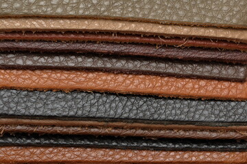 a stack of high-quality genuine leather
