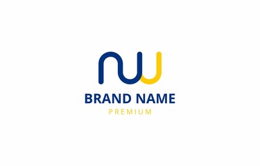 Modern Vector of Letter N U NW Logo Design Template