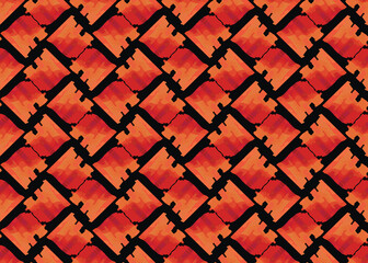 Vector texture background, seamless pattern. Hand drawn, red, orange, white colors.