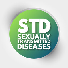 STD - Sexually Transmitted Diseases acronym, medical concept background
