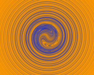 Blue and orange mesmerizing vortex or maelstrom. Great for design cover, presentation, flyer, poster, card, packaging, certificate, gift, poster or coupon background.